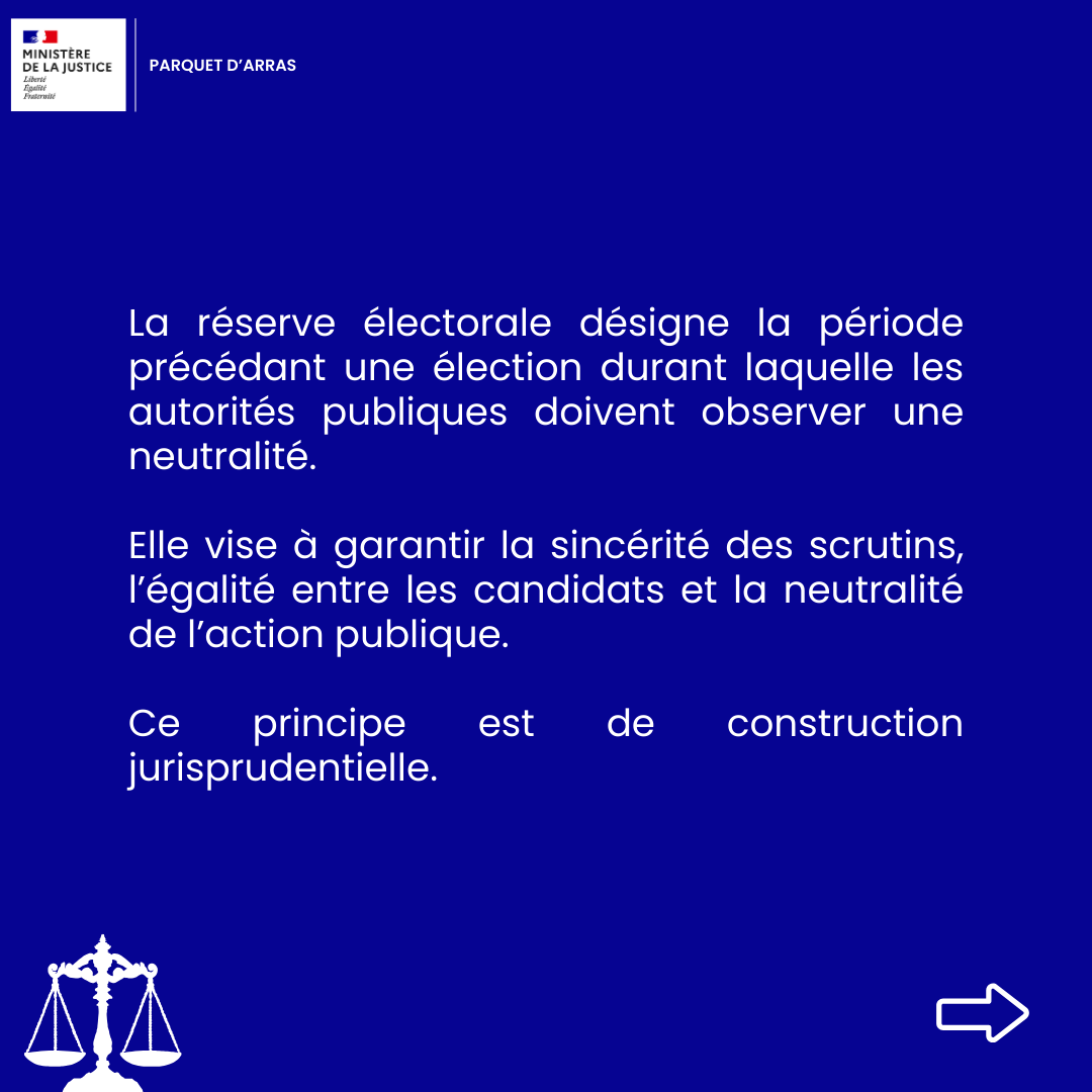 procureurArras's tweet image. Focus sur la réserve électorale avant les élections municipales.
#Election2026 #réserve #justice