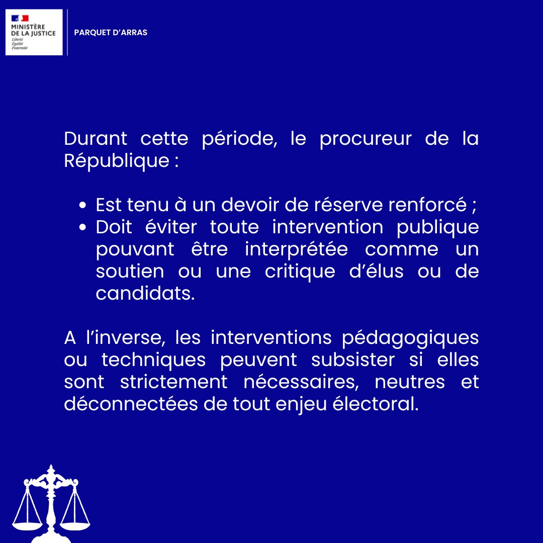 procureurArras's tweet image. Focus sur la réserve électorale avant les élections municipales.
#Election2026 #réserve #justice