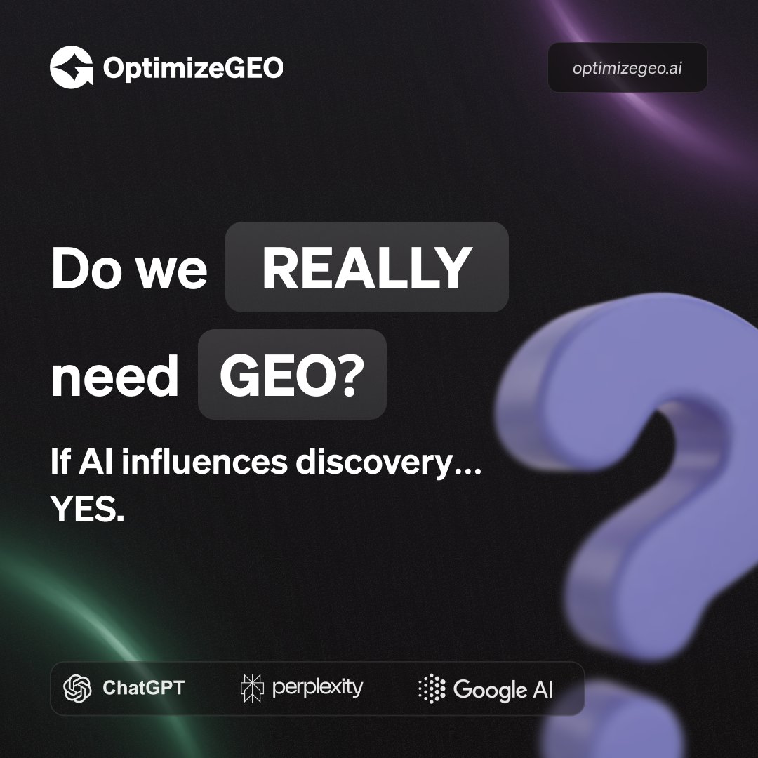 OptimizeGEO tweet media
