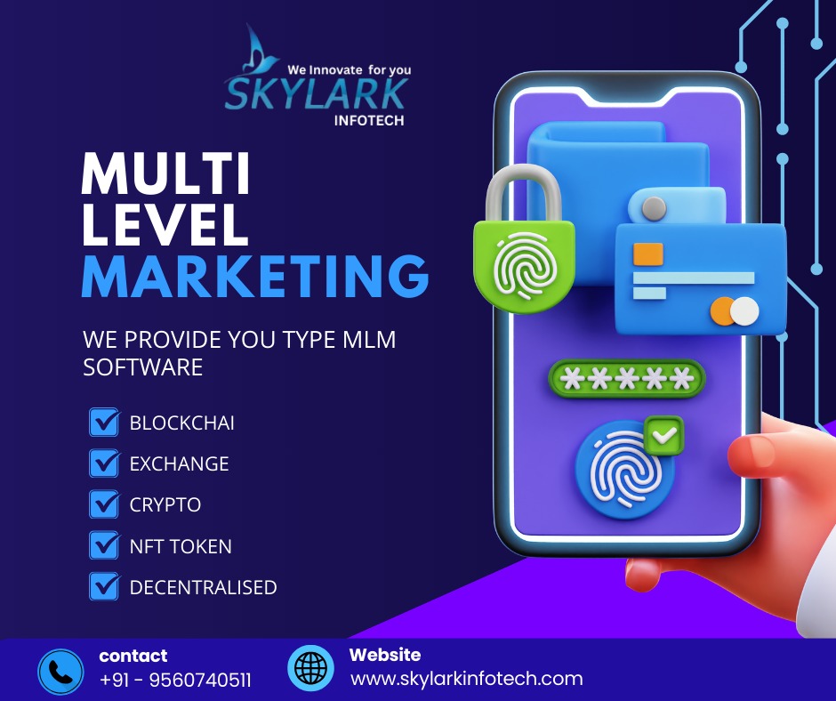 SkylarkL5761's tweet photo. We provide customized Multi Level Marketing solutions integrated with Blockchain, Crypto, Exchange &amp; NFT technology — built for transparency, automation &amp; scalable growth.

🌐 https://t.co/ipX1YuEDvD
📞 +91 95607 40511

#MLMSoftware #Blockchain #Crypto #NFT #SkylarkInfotech https://t.co/mSX0xz8qlL