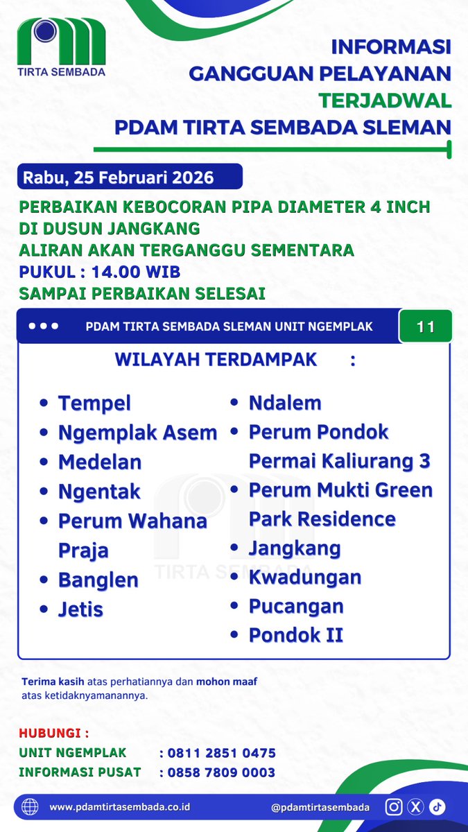 PDAM Tirta Sembada Sleman (@pdamsleman) on Twitter photo 