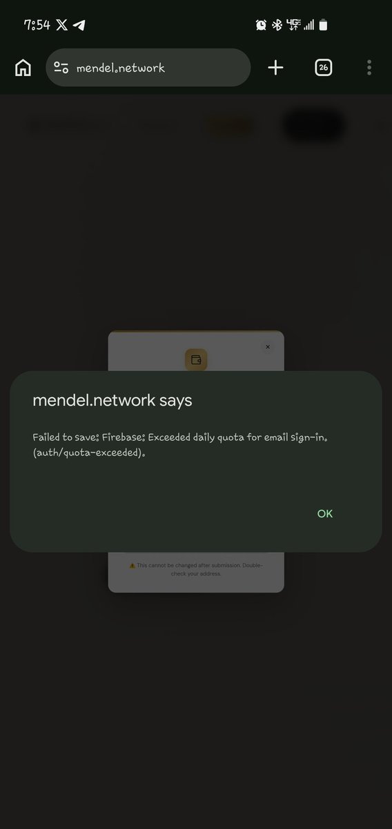 Web3spark2's tweet photo. @MendelNetwork This is what I get when I enter the wallet https://t.co/55A2gj7GBl