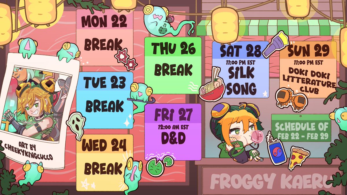 New schedule is up YAAAAAy
The return of DND and SILKSONG ARE UPON US