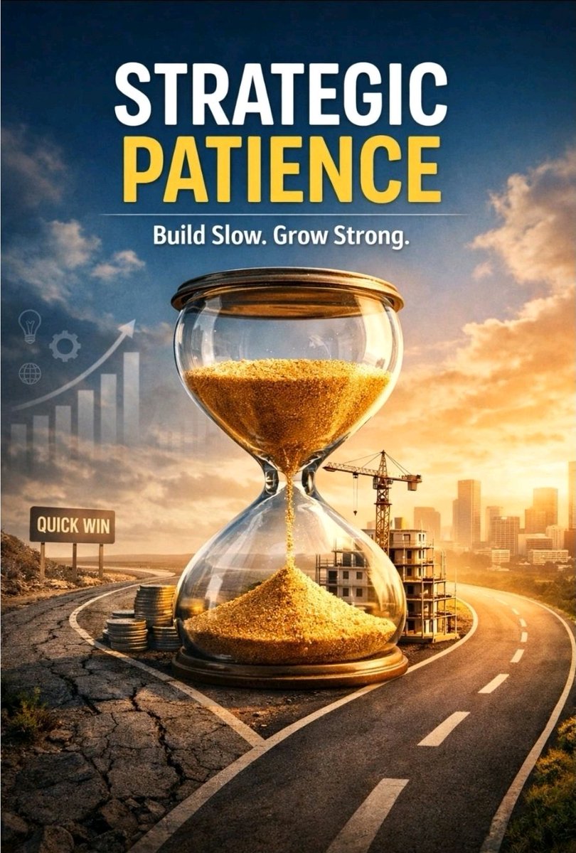 bpenny2's tweet photo. Rushing often looks like ambition,but leads to fragile growth.Real strength comes from moving deliberately:systems before scale, trust before transactions, value before monetisation.Speed gets attention,Patience builds resilience.What are you rushing that deserves more patience? https://t.co/KqetfvBr6p