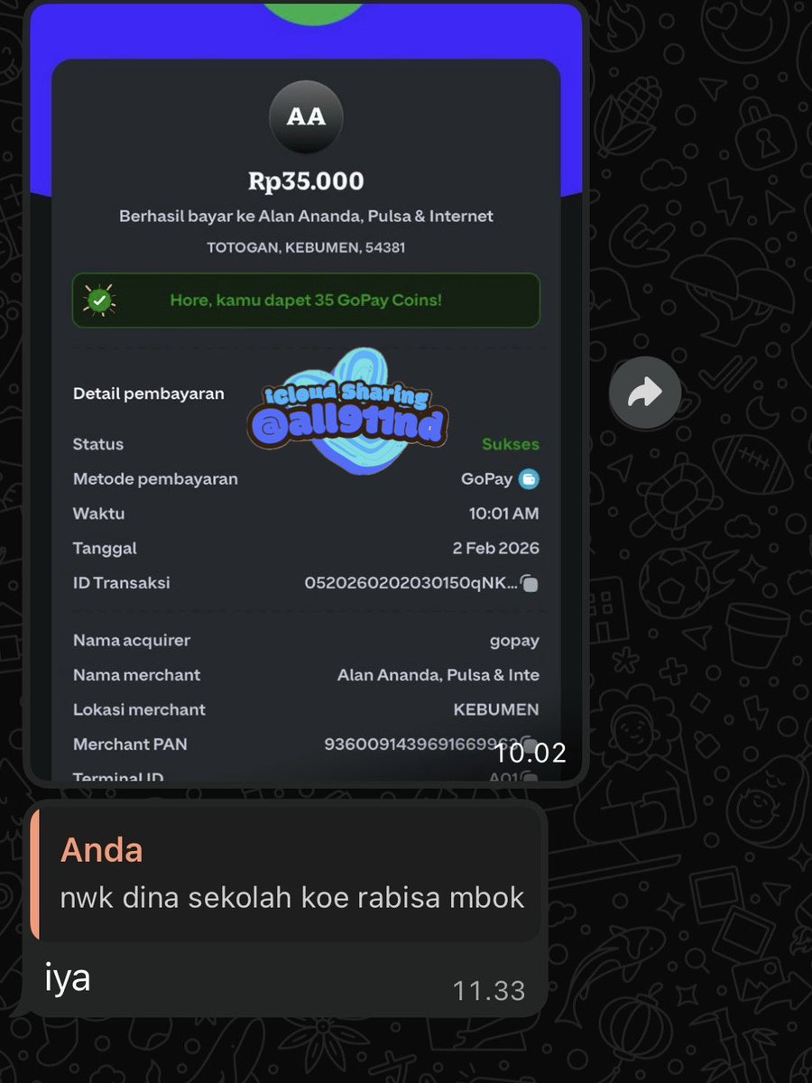 JUAL ICLOUD SHARING 35K/400GB (@all911nd) / Posts / X