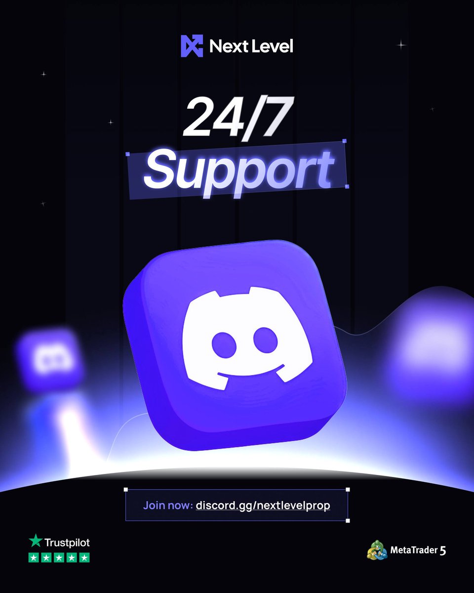 Need help anytime, day or night?
We’ve got you covered with 24/7 Discord support built for serious traders who value speed, clarity, and results.

✅ Instant responses
✅ Active, helpful community
✅ Trusted by traders worldwide

👉 Join now: discord.gg/nextlevelprop