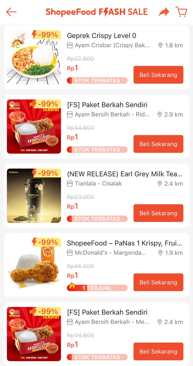 mmmakanan's tweet photo. CEPEEETT FLASH SALE SHOPEEFOOD SERBA 1 RUPIAH SEMUA‼️

cek semua di sini
https://t.co/JVnJuwCyoY https://t.co/ypVzTeAeVX