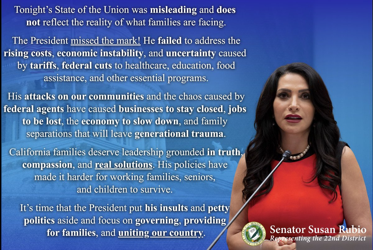 Senator Susan Rubio tweet media