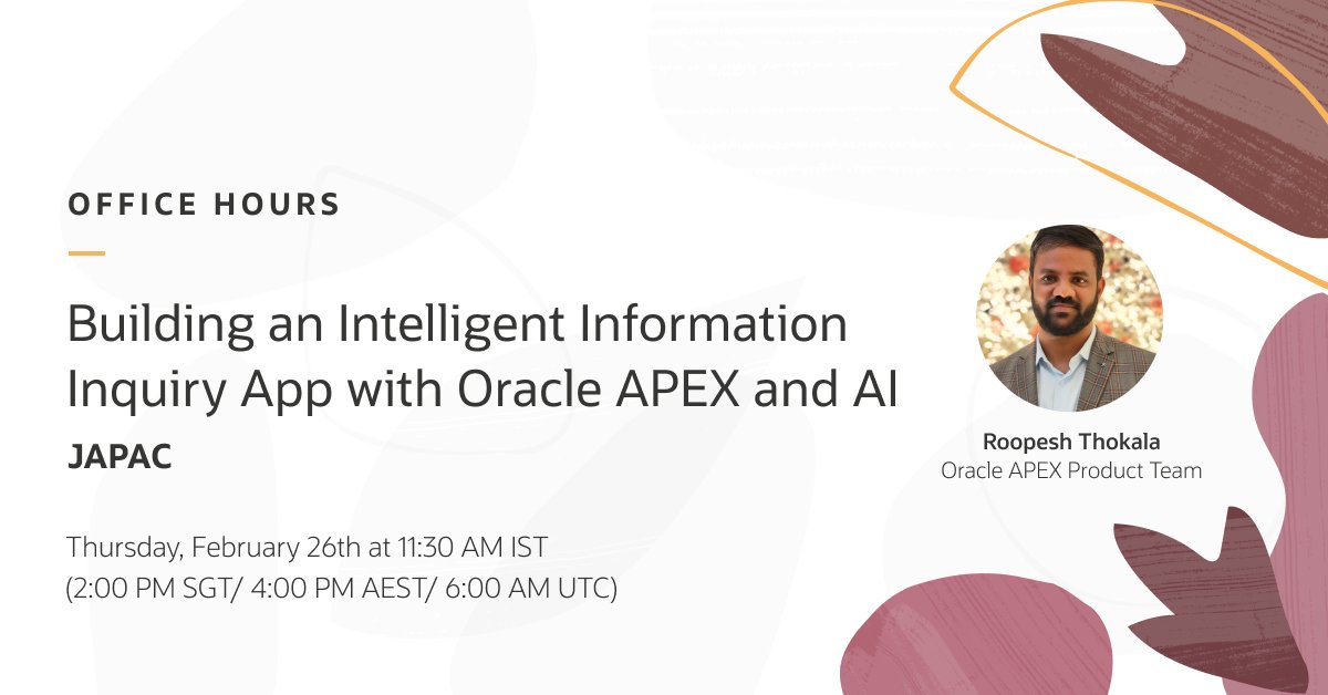 Oracle APEX tweet media