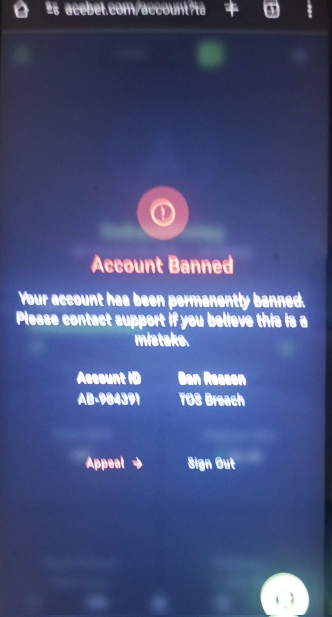 SebastFinley's tweet photo. Is it true that this site is a blatant scam? @acebet
I made a deposit and wanted to withdraw, but suddenly my account was banned for an unclear reason.
I inform you, never play on unclear sites like this.
#Acebet #Scame #siteScame #Cassino https://t.co/L83J17QcEK