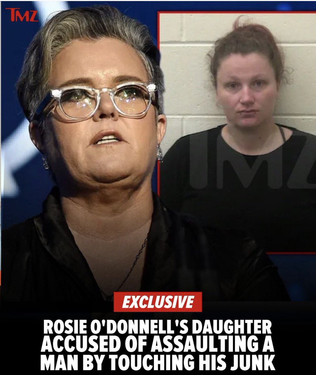 Rosie O’Donnell on Trump:

“Very strange that the president of the United States has so many friends who are s*xual abusers.”

Meanwhile, her own daughter…