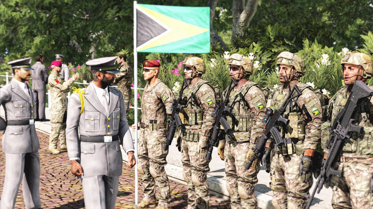 Colonel G. Akhanteros joined by Major T. Gavras conducts a pass in review of the newly established AAF, Special Forces, 1st Plt, E Co, 1st Regiment. Created in direct opposition of FIA and CSAT insurgence on the Republic of Altis and Stratis. 2025

#Arma3 #AlternativeArmaTimeline