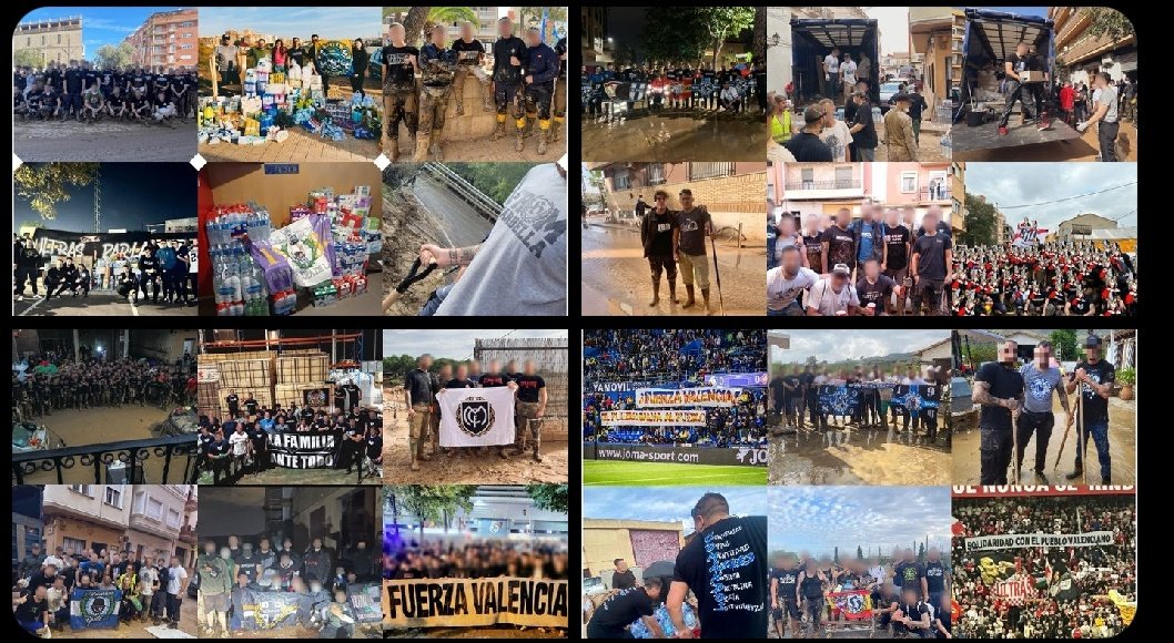 Esto hicieron los ultras durante la DANA 
Vosotros qué hicisteis , escoria?