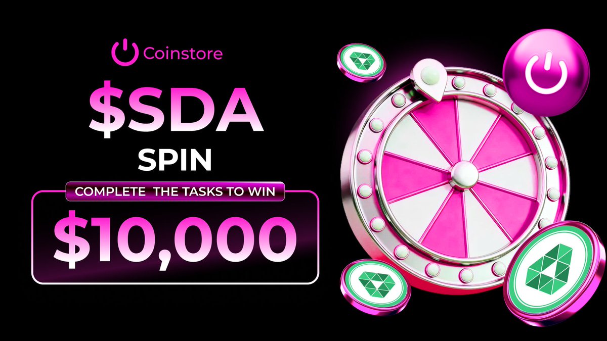 CoinstoreExc's tweet photo. ⏰ LAST DAY | Final Chance to Spin & Win from $10,000! 🎉🔥

The SDA Lucky Spin event from @sdatoken is ending TODAY on @CoinstoreExc!
💰 $10,000 reward pool
🎁 Complete tasks & spin for BIG rewards
🎯 Final hours to grab your share — don’t miss out
This is your LAST shot — spin now or miss it forever!
🗓️ Ends: February 26, 2026

🔗 Spin now: https://t.co/c19SNhbN5I

#LuckySpin #Giveaway #Rewards #SDA