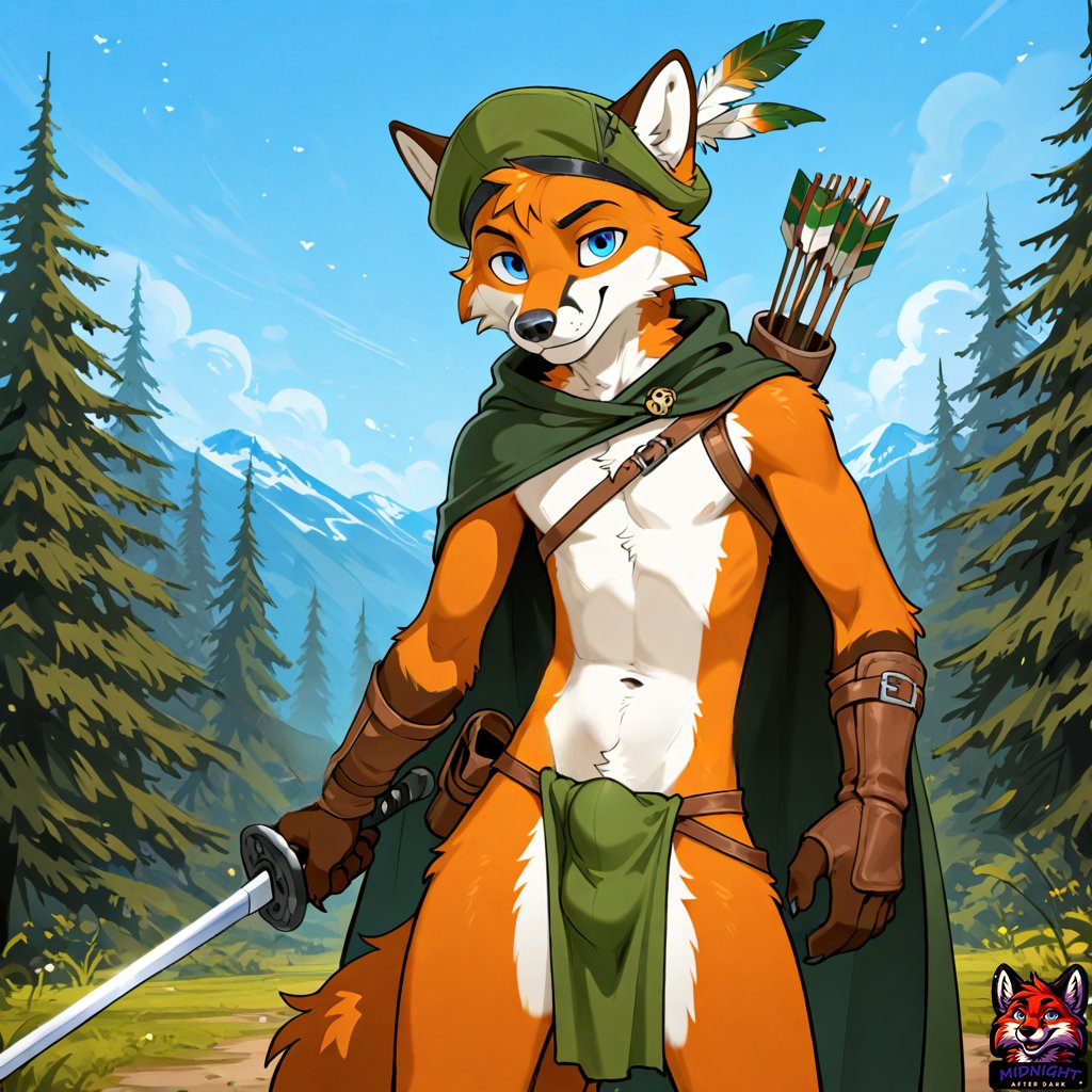 Posting more of my Draw Steel character ... cuz I can ^_~
Although Draw Steel goes hard into OG D&amp;D art styles and aesthetics, I wanted this one to be more... flat color / 2.5D comic style.
#furryai #AiArt #furryfox