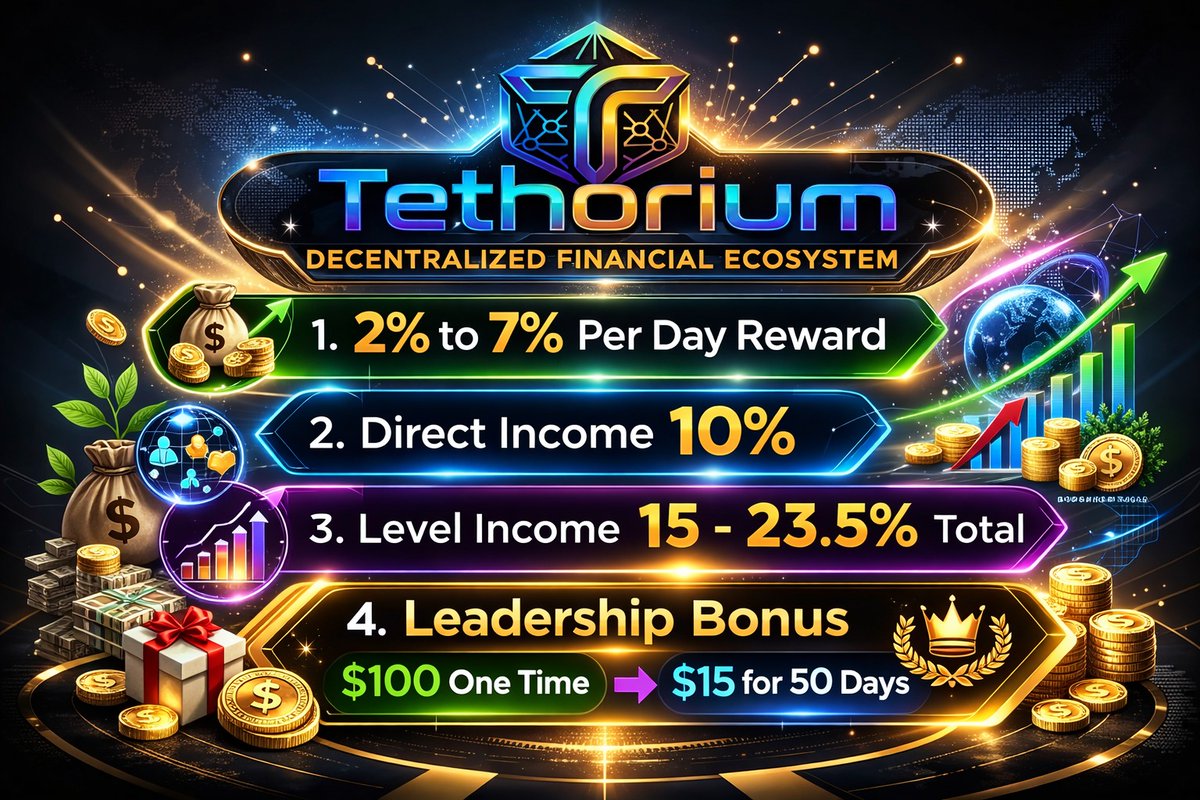 tethorium22's tweet photo. 🚀 Welcome to the Tethorium
A powerful decentralized ecosystem where growth meets opportunity 💎
Daily rewards, smart income systems, and a global vision — all in one platform.

💰 Earn More. Grow Faster. Build Smart.
🌍 The Future is Decentralized — The Future is Tethorium

🔗 Join Our Community:
 🌐Website: https://t.co/5QqIyiSf9B
📲 https://t.co/n9eO2xVQbg
📢 https://t.co/4zkZAWV4WY

#Tethorium #DecentralizedFuture #DigitalEcosystem #SmartIncome #CryptoCommunity
#BlockchainProject #WealthCreation #FinancialFreedom #PassiveIncome #GlobalOpportunity