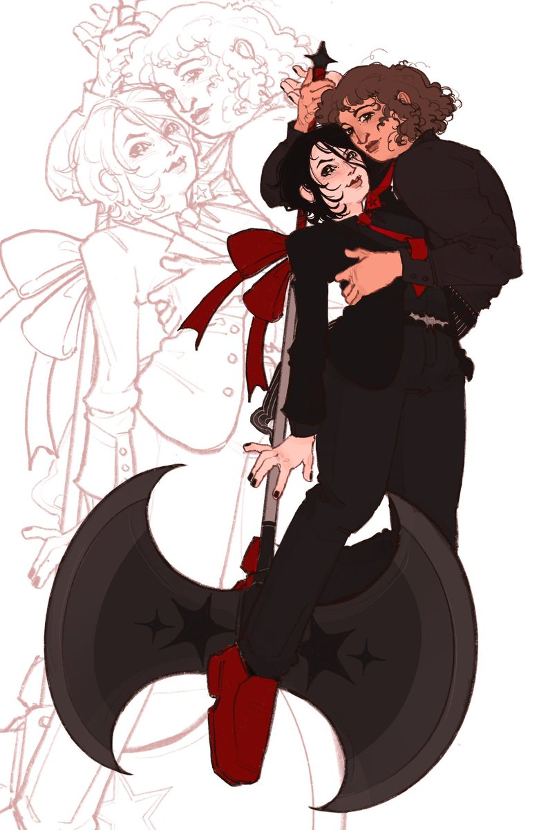 i dreww soul eater x mcr for <a href="/1kEVILMEN/">alex ☆ mcr dc + detroit</a> alex’s birthdayy 🎂🎉 meister gerard and their battleaxe ray i love themm 💚💚