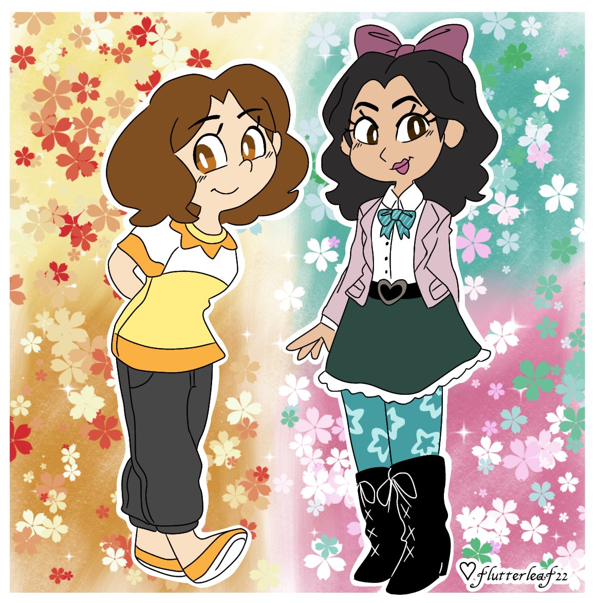 RedRosyNikki's tweet photo. @BrunAmitie and I ☀️💖

✨#art #selfinserts #ocs https://t.co/c8OtcDaxPX