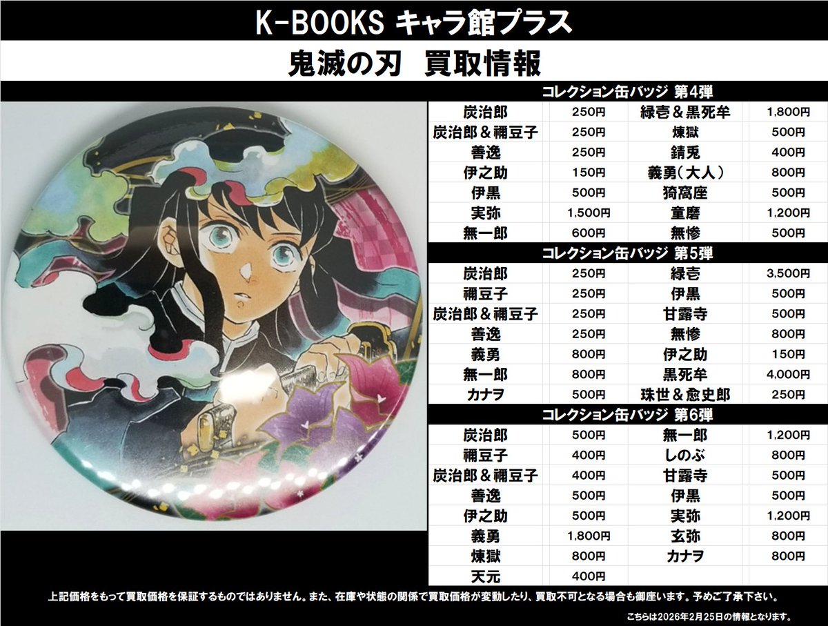 買取情報】 鬼滅の刃 ☆コレクション缶バッジ 第4弾 ☆コレクション缶