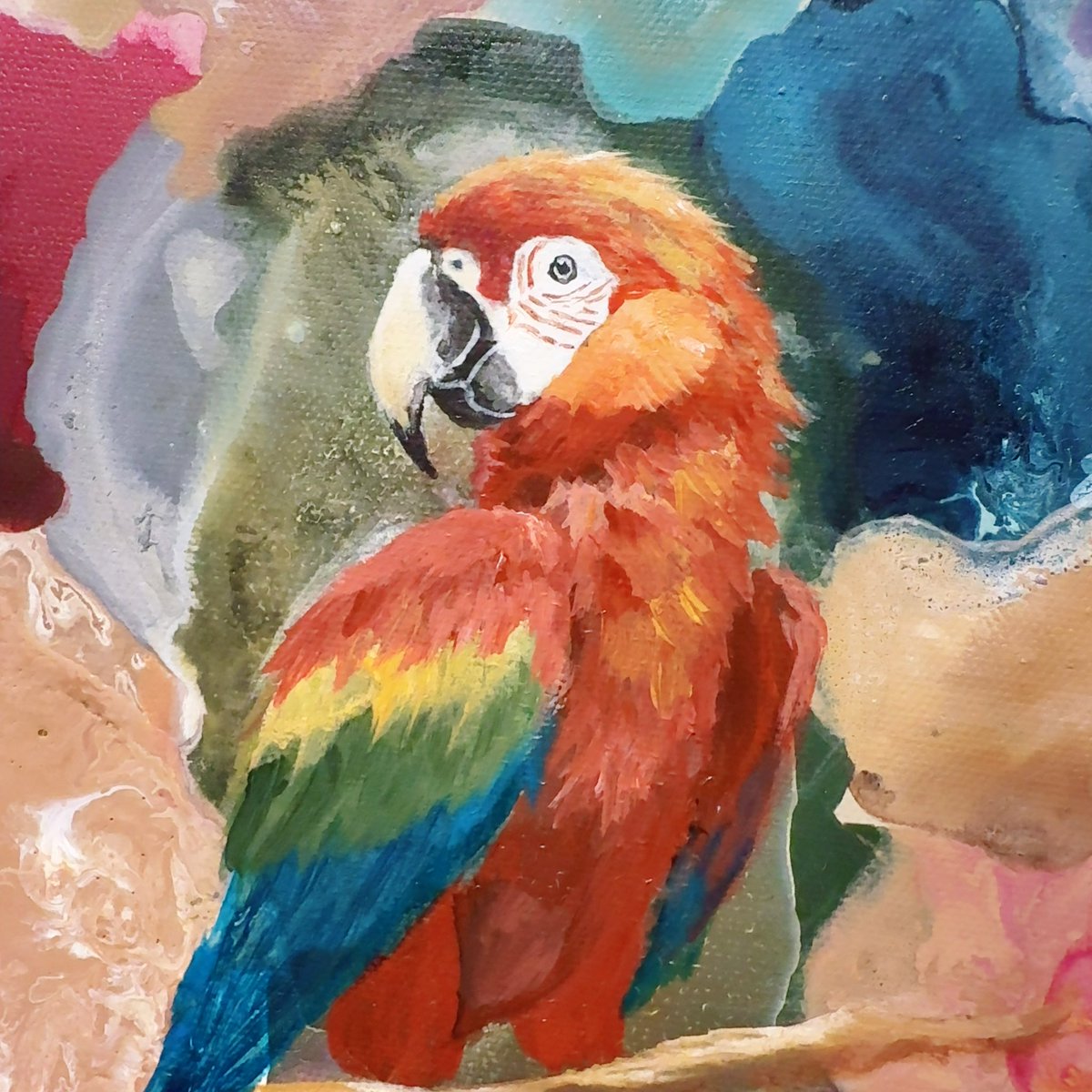 オウムさんを描き描き🦜
この絵の全体の色味気に入ったなぁ😊