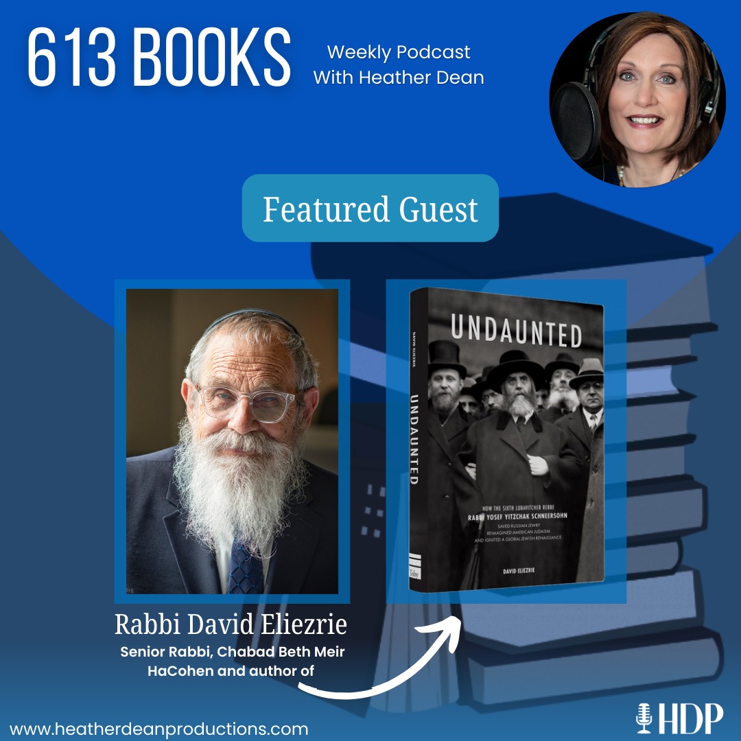 iamheatherdean's tweet photo. On this week's episode of “613 Books” podcast, Rabbi David Eliezrie discusses his book, “Undaunted,” which highlights the courage of the Sixth Lubavitcher Rebbe, Rabbi Yosef Yitzchak Schneersohn, during the harshest years of Soviet oppression.

Listen: https://t.co/gJmLxd6ood https://t.co/AyJ4f1Un1B