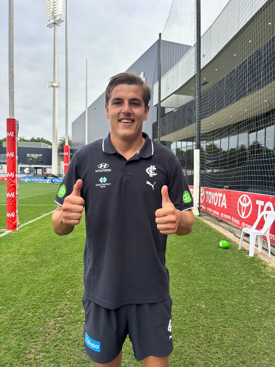 CarltonFC's tweet photo. It's been a big week for our newest Blue!

Wade Derksen is keeeeeen 👍 https://t.co/VxGuZ78vbI