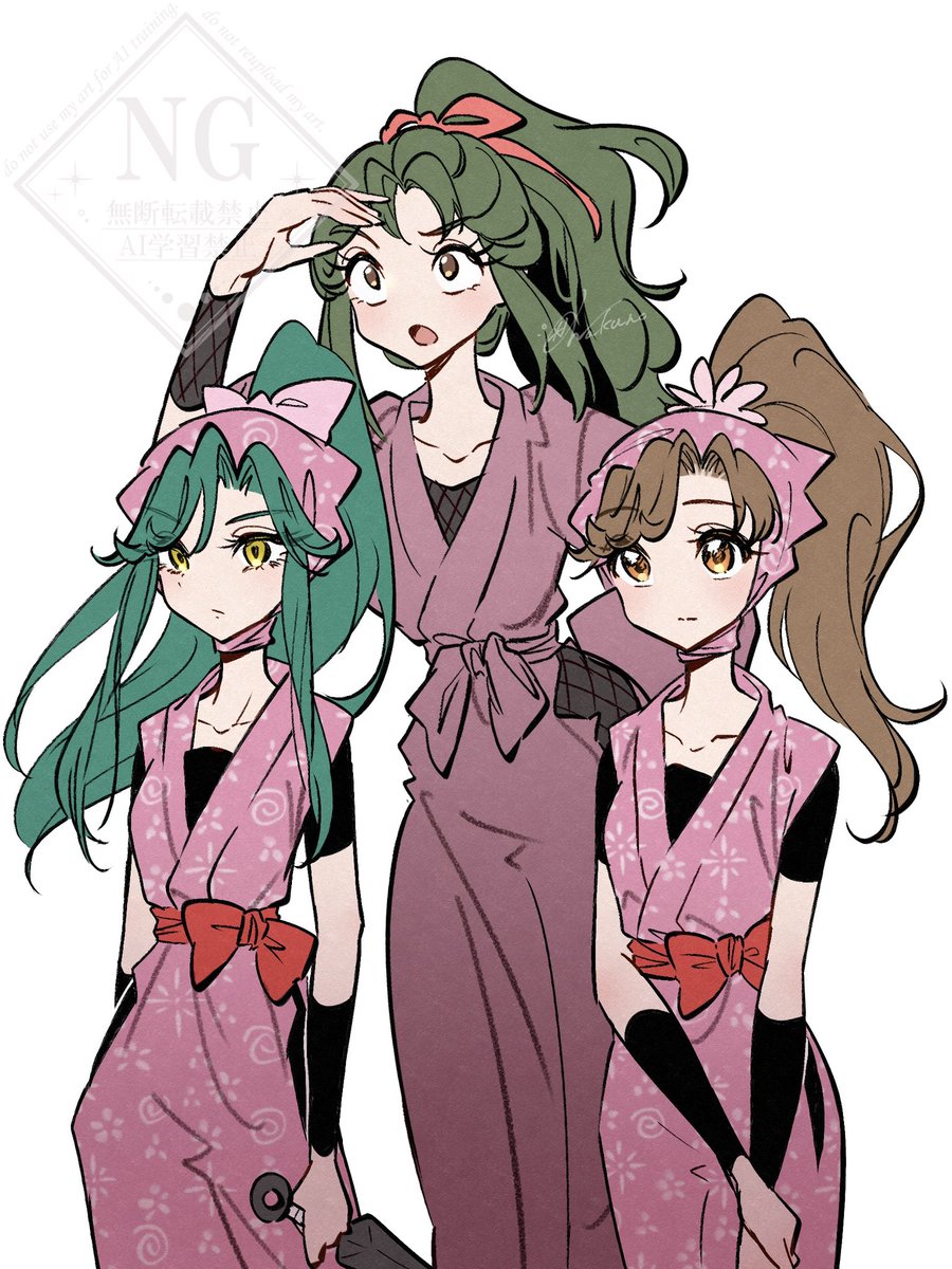 くの一忍務中…
猪々子　北石照代　亜子