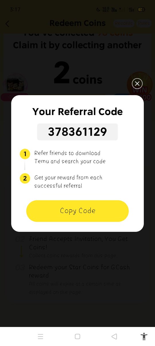 Kapag wala pambili ticket. Sa temu app kakapit. Lagay nyo code ko. 😁
🎉Up to ₱300.00 GCash cashback ! 🎁You have a present from TEMU! Click and accept my invitation on Temu to redeem  GCash cashback.
temu.com/s/xcfavP687i1g…