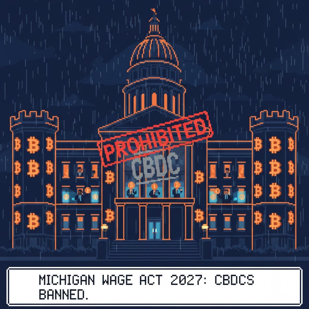 Rep. Matt Maddock just introduced a bill to let Michigan state employees opt for #Bitcoin wages by 2027 while explicitly banning CBDCs. This isn’t just a "pro-crypto" move; it’s a strategic strike for monetary sovereignty.

Pay close attention to the requirement for the state to
