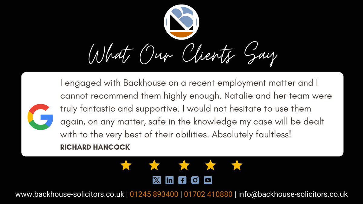 BackhouseLaw's tweet image. Excellent work from team Backhouse!
#wevegotyourback #googlereview