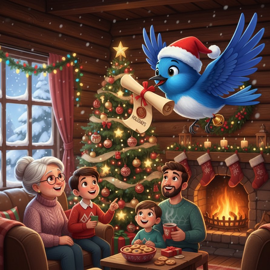 Sathisobdol's tweet photo. Blu the Bluebird is on a special holiday mission, delivering a heartfelt message to a family cozying up by the fire. Whether it's a letter or a scroll, it’s all about connection this season! ✉️✨
Check it out! @DataHaven_xyz https://t.co/9nIFUjRoxz