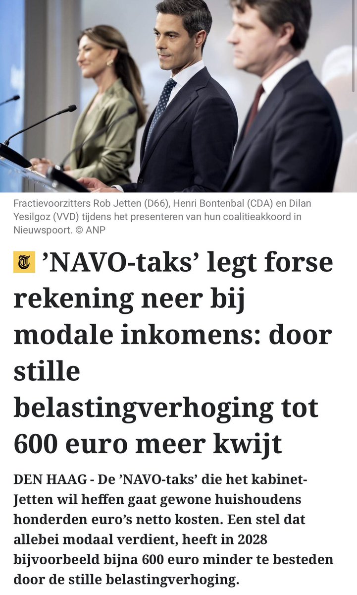 De roversbende van 3 die uw portemonnee leegroven en uw geld aan de NAVO, asielzoekers, EU, Oekraïne, ontwikkelingshulp en andere leuke hobby’s die niet het EIGEN VOLK ten goede komt uitdeelt!