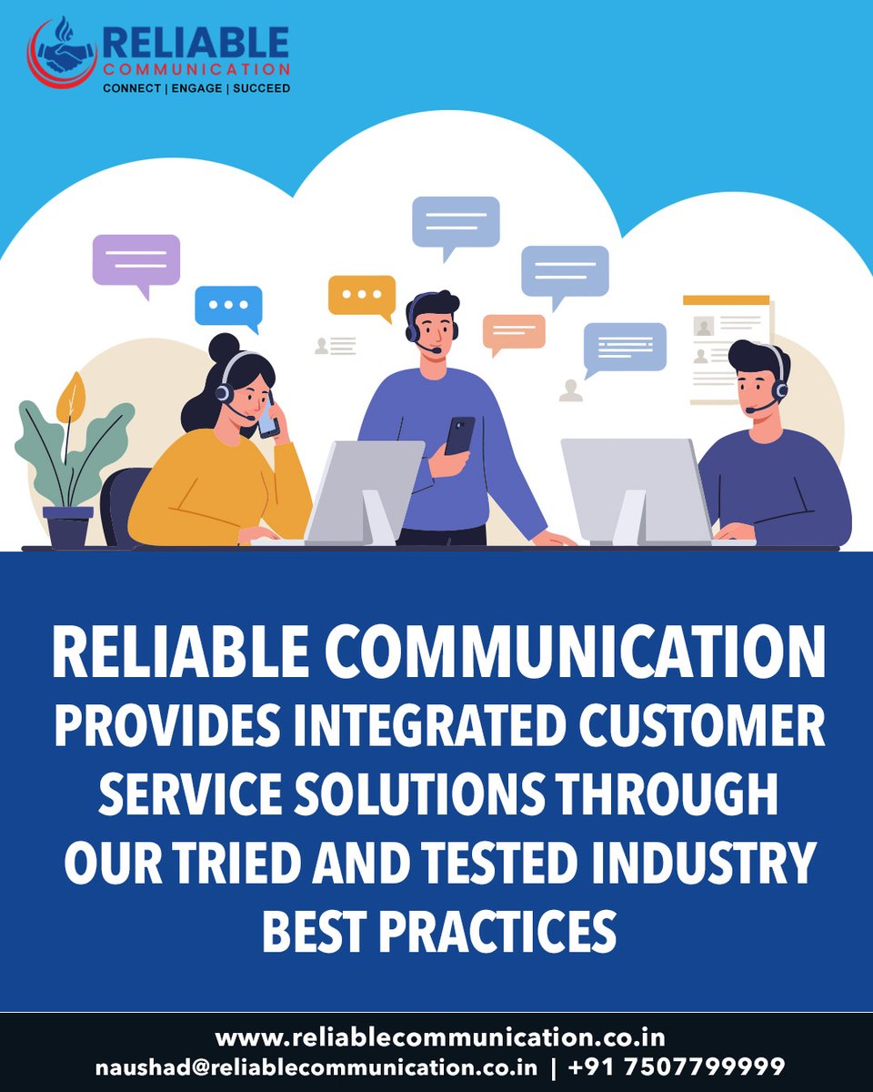 Reliablecommu's tweet photo. Strong customer service builds strong businesses.
Reliable Communication delivers integrated, proven, and performance-driven customer service solutions.

Call 7507799999 or Visit: https://t.co/Oq1lZiAAOa

#CustomerServiceSolutions #IntegratedSupport #CallCenterSolutions https://t.co/fyy2OgUnef