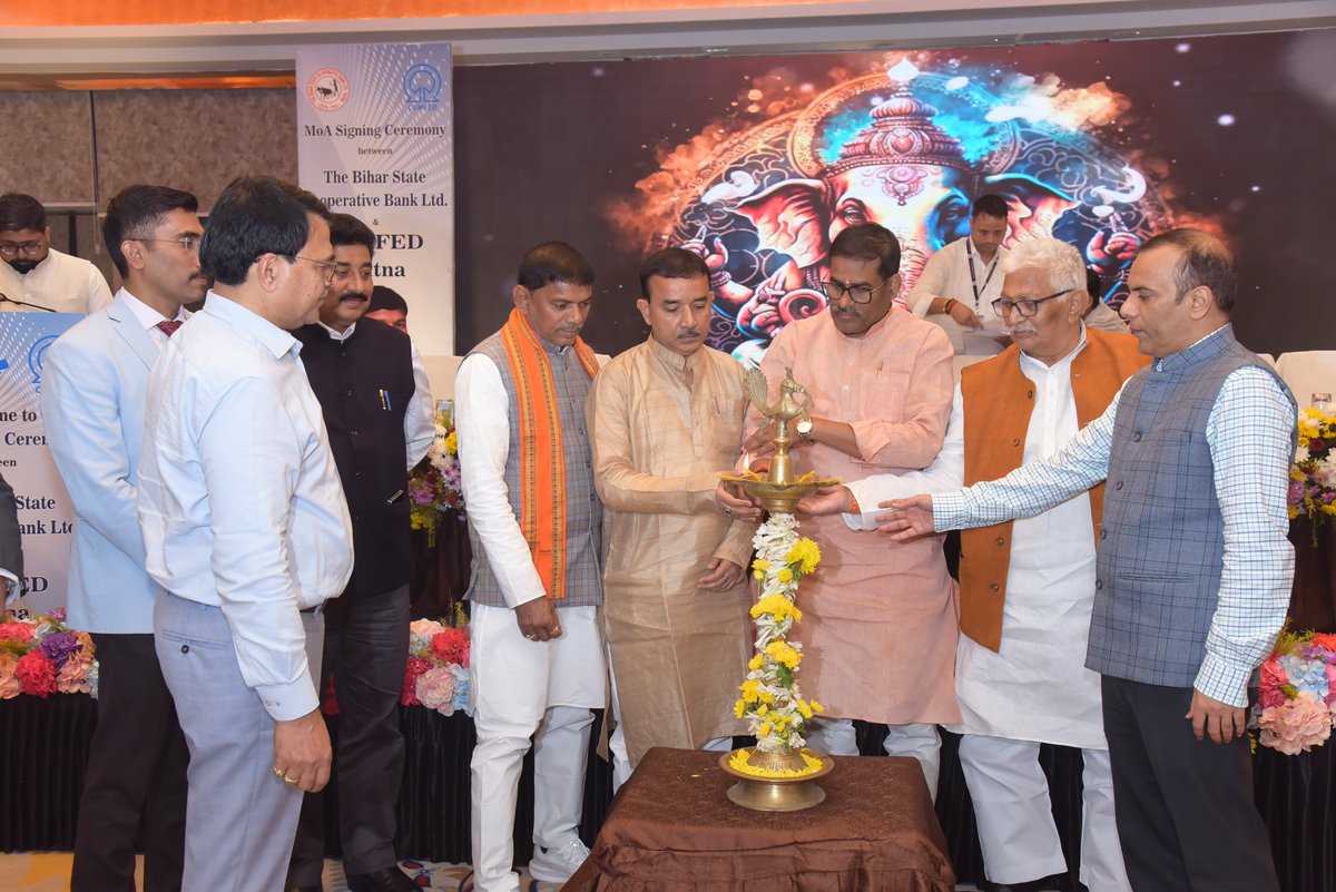 BStCB_Official's tweet photo. On 24.02.2026, an important Memorandum of Agreement (MOA) was signed in Patna between Bihar State Co-operative Bank Ltd. (BSCB) and Bihar State Milk Co-operative Federation Ltd. (COMFED). https://t.co/7IKuvo4c78