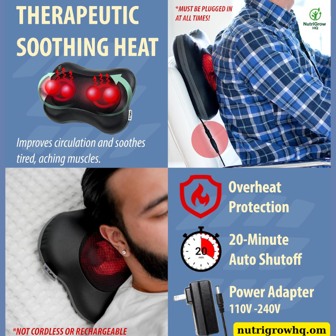 nutrigrowhq's tweet photo. Melt away tension with the Zyllion Shiatsu Back and Neck Massager with Heat. Designed for arthritis, back pain, and neck pain relief, this 3D Electric Kneading Deep Tissue Massage Pillow supports joint health.

#NeckPainRelief #BackPainRelief #JointCare #ArthritisSupport https://t.co/sTVkkDQhjw