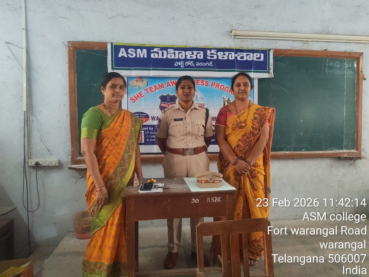 she_teams's tweet photo. Conducted #Awareness Programme at #ASM COLLEGE, #WARANGAL . In which 50 members of Students were participated .We explained the following topics what is #sheteam, how it Works, how it is useful for them, #child abuse,#TSafe App, Child helpline No.1098 etc.. https://t.co/fx44fkCTNg
