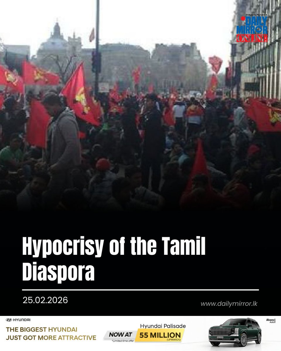 Dailymirror_SL's tweet photo. Hypocrisy of the Tamil Diaspora
Read more: https://t.co/uKlygd74Gp https://t.co/KqWOHrxYoa