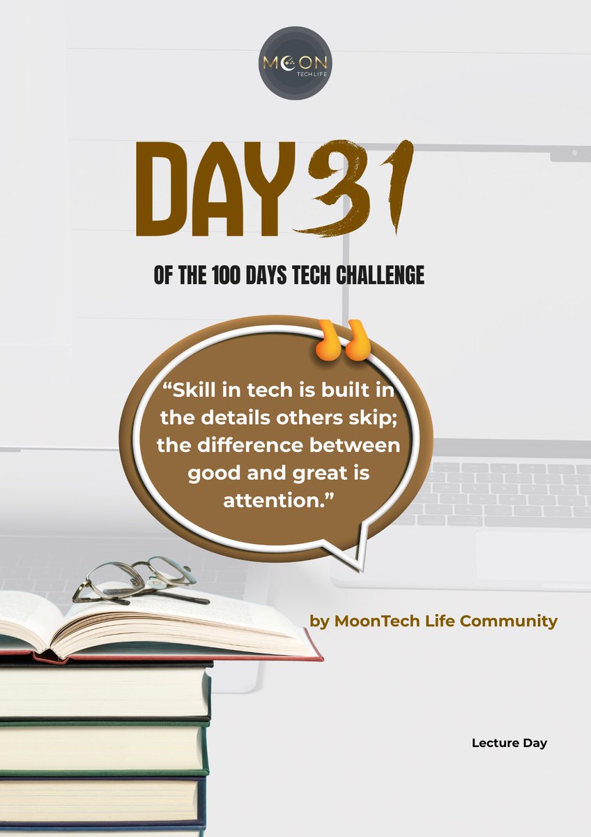 MTL_COMMUNITY's tweet photo. Lecture Day.

The difference between good and great is attention to detail.

#100daystechchallenge #Moontechlifecommunity #Mtl_community
#LectureDay #Growth https://t.co/xHlRjJoek6