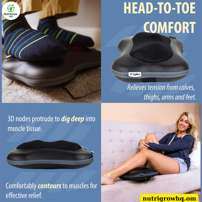 nutrigrowhq's tweet photo. Soothe sore muscles with this 3D Electric Kneading Deep Tissue Massage Pillow for Muscle Pain Relief. The Zyllion Shiatsu Back and Neck Massager with Heat targets back pain, neck pain, 
#DeepTissueMassage #BackPainCare #JointHealth #ArthritisRelief #BoneStrength #StressRelief https://t.co/7ytu4p4Bfm