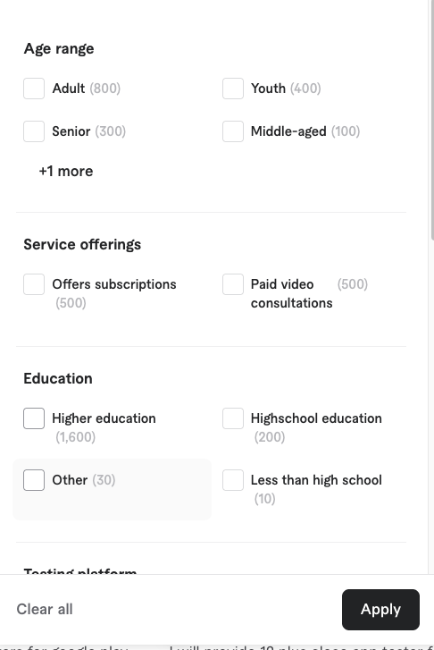 javasaint's tweet image. Filter option in #Fiverr cracks me up!