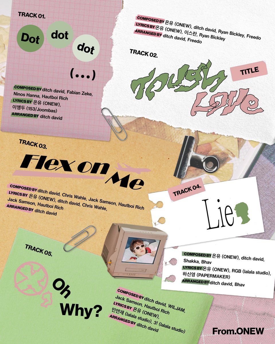 A breakdown of Onew's Tough Love EP track list, a thread! 💚🩷