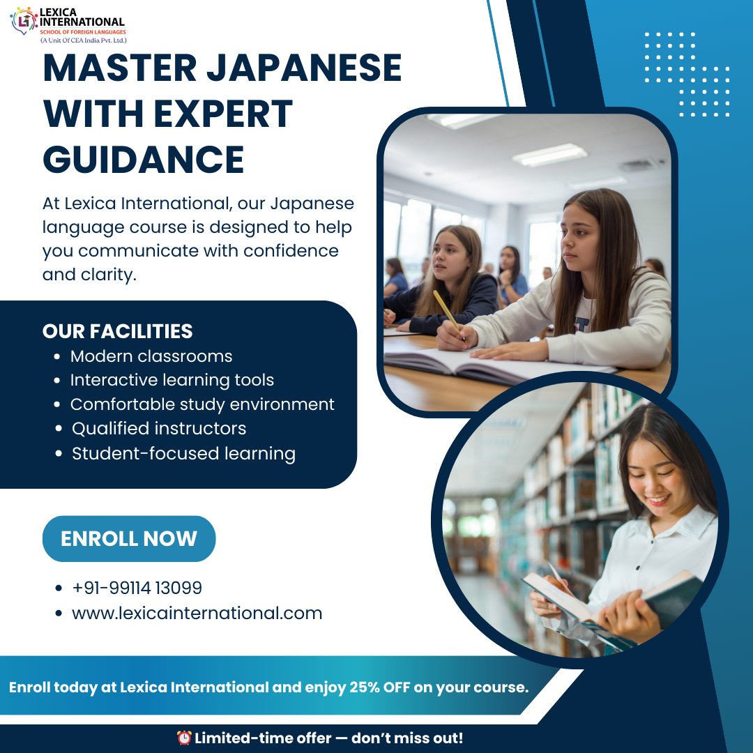 Lexicaschool's tweet photo. Learn practical Japanese with expert instructors at Lexica International. Build confidence in speaking and understanding Japanese through structured, engaging lessons designed for real-life use.
#LexicaInternational #LearnJapanese #JapaneseLanguage #LanguageCourse #StudyJapanese https://t.co/0FMjxpM7js