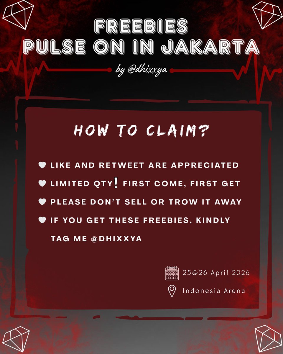 ʜᴇʟʟᴏ ᴛᴇᴜᴍᴇ (∩˃o˂∩)♡
  
-`♡´- ꜰʀᴇᴇʙɪᴇꜱ ᴘᴜʟꜱᴇ ᴏɴ ɪɴ ᴊᴀᴋᴀʀᴛᴀ -`♡´-
                        ʙʏ <a href="/dhixxya/">디야</a> 

ʟɪᴋᴇ ᴀɴᴅ ʀᴇᴛᴡᴇᴇᴛ ᴀʀᴇ ᴀᴘᴘʀᴇᴄɪᴀᴛᴇᴅ >ᴗ<

𝐝𝐚𝐭𝐞 : 25 &amp; 26 April 2026
𝐥𝐨𝐜    : Indonesia Arena
𝐭𝐢𝐦𝐞 : TBA

#TREASURE