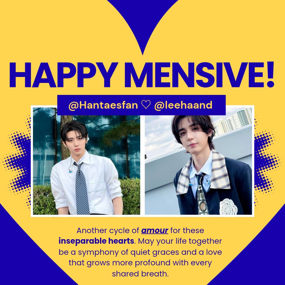 Happy 7th monthsary, <a href="/Hantaesfan/">TAESAN, HAN.</a> &amp; <a href="/leehaand/">가장 귀여운, 𝖫͟𝖾͟𝖾͟𝗁͟𝖺͟𝗇! ֙⋆</a>! Your love is the most luminous chef-d’œuvre in our Galerie. May your shared journey continue to unfold with grace and beauty. L’amour triomphe toujours! ♡