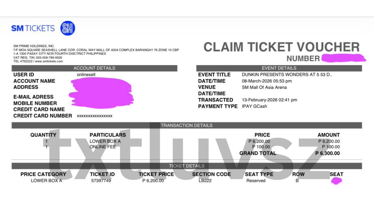 txtluvsz's tweet photo. WTS LFB WONDERS 553 FUNMEET

Selling my Lowerbox A Section 222 Row B ticket for 5,500 from original price of 6,300. I just really want to sell it. 🥲
Unclaimed tickets so we can claim it together

RFS: Secured my prio seat 🥺🫶

More details below ⬇️

#TXT #DunkinPH_WondersAt553 https://t.co/j7IPBpWFn7