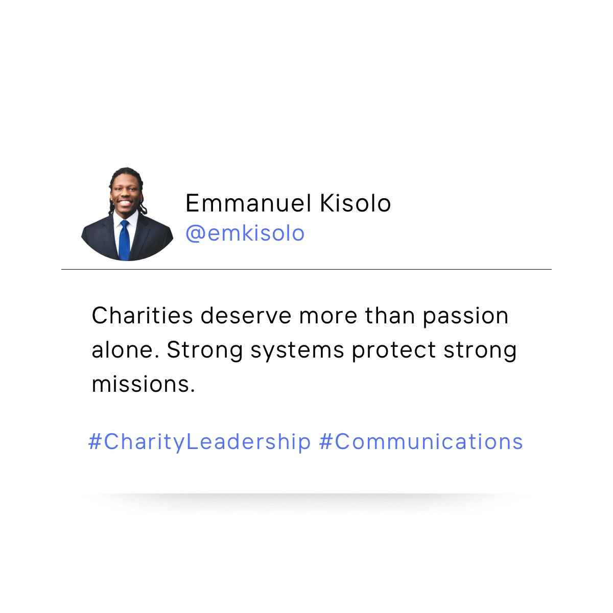 emkisolo's tweet photo. I love charities. I believe in mission driven work.

After working in corporate and charity spaces, I noticed this:

Corporates invest in systems.
Many charities rely on passion.

But passion without structure struggles to scale.

Strong systems protect strong missions.

#CRM https://t.co/pOgykq6zw7