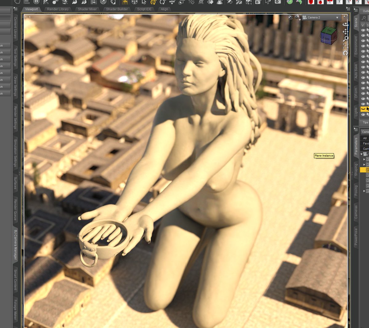 Bdsm_Comic_Club's tweet photo. The Heart of Urtagh: Kark-Hort
The statue of Mji-Ala towers over Kark-Hort, the capital of Urtagh. A princess and the most radiant of mortals, she was the first to voluntarily surrender herself into slavery to the First Warrior—a sacrifice made to save the city and the ancient culture of Urtagh. As the First Great Slave, she offered the symbolic collar to her future Master, laying the foundation for the magnificent world we live in today.

The creation of Kark-Hort is in its advanced stages. Currently, I am focused on developing custom scripts to populate the city, transforming this silent ghost town into the true, breathing capital of Urtagh. Plenty of work ahead, but the vision of Mji-Ala guides the way.

#Urtagh #KarkHort #MjiAla #Worldbuilding #Cinematic3D #DarkFantasy #DazStudio #WIP #IndieDev #slave