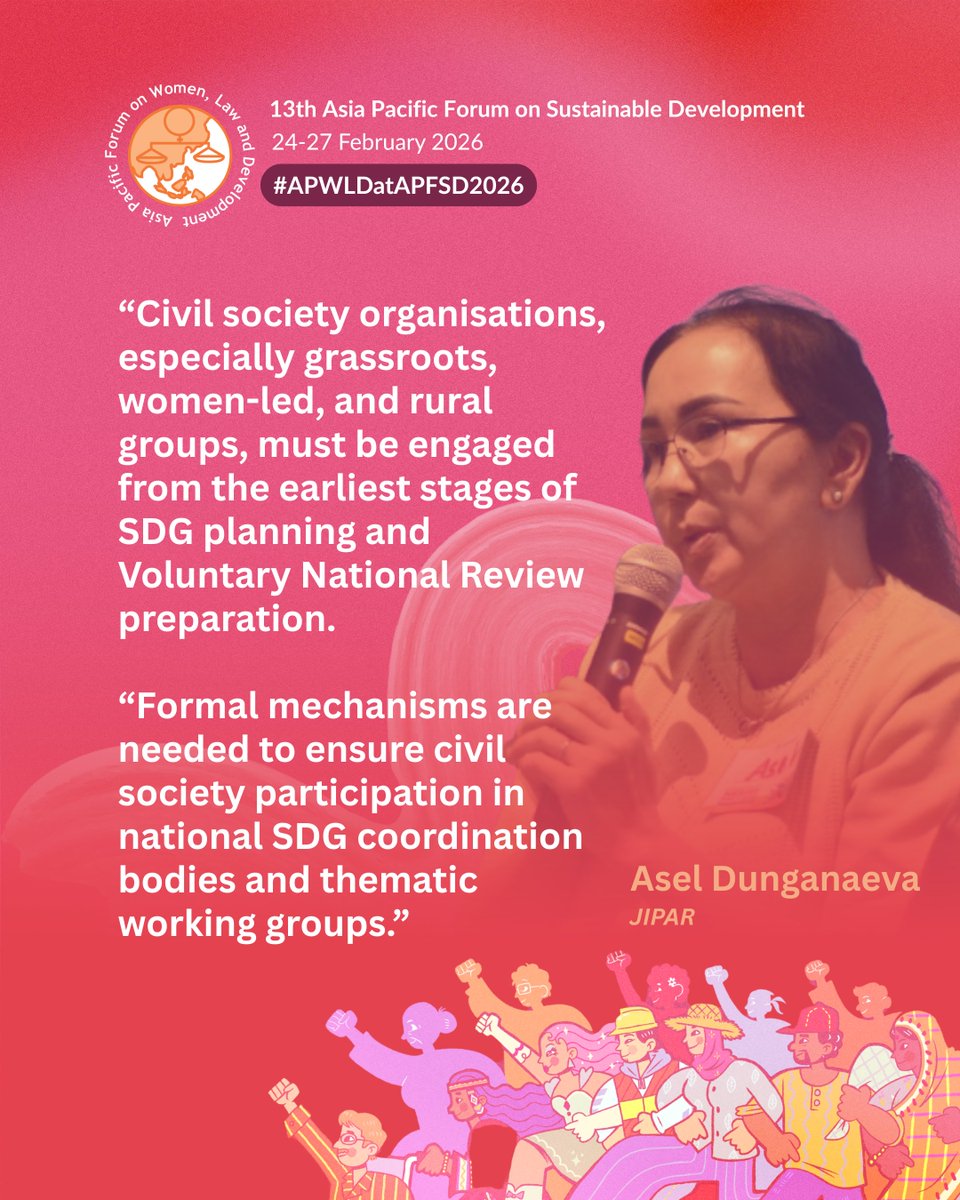 apwld's tweet image. ICMYI: With the theme RESIST, RECLAIM, REBUILD, the Asia Pacific Peoples’ Forum on Sustainable Development pushed a strategic and resounding call in the last five years of the 2030 Agenda, and called for #DevelopmentJustice.

#PeoplesAgenda #SystemChange
#APFSD2026