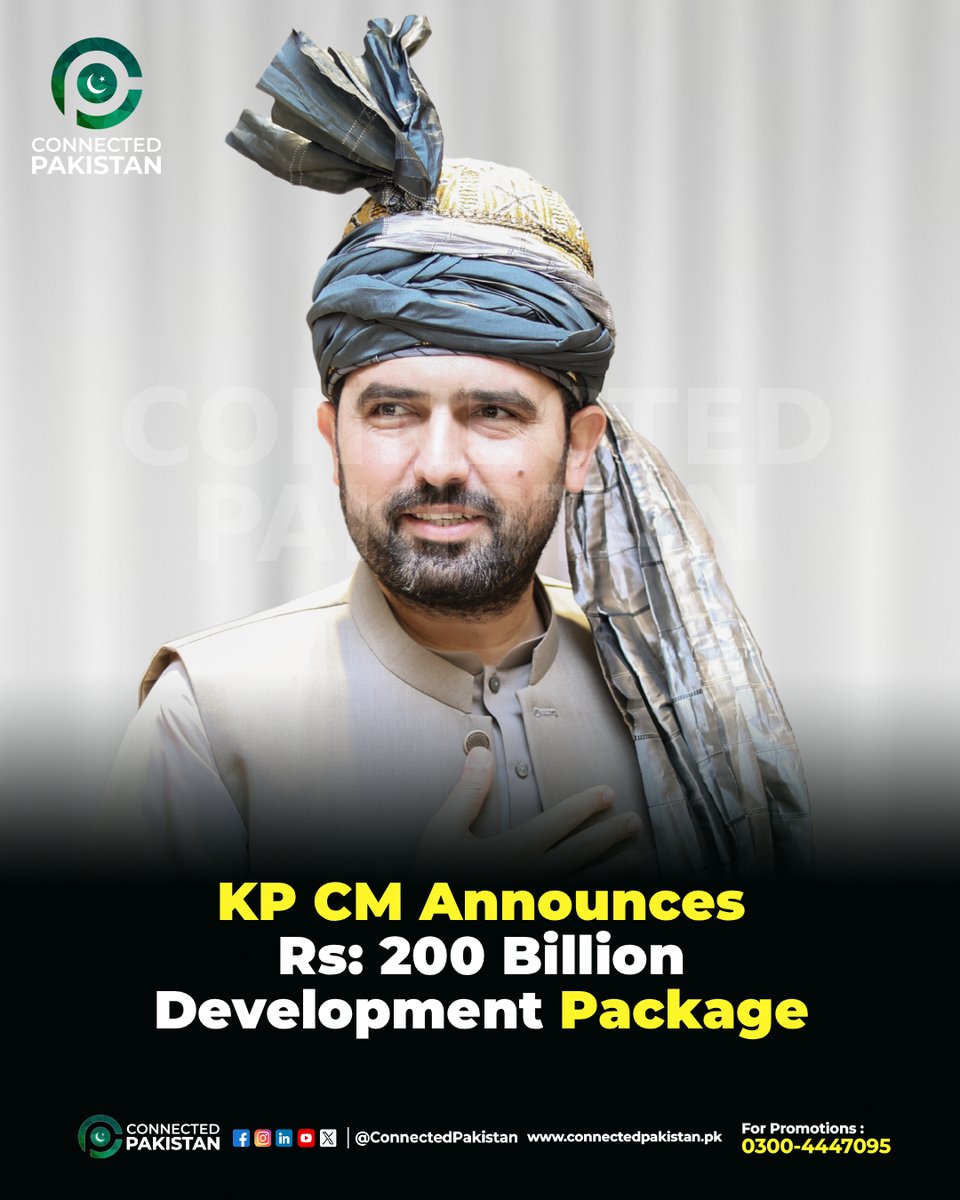 Khyber Pakhtunkhwa Chief Minister Sohail Afridi announces development package for Hazara