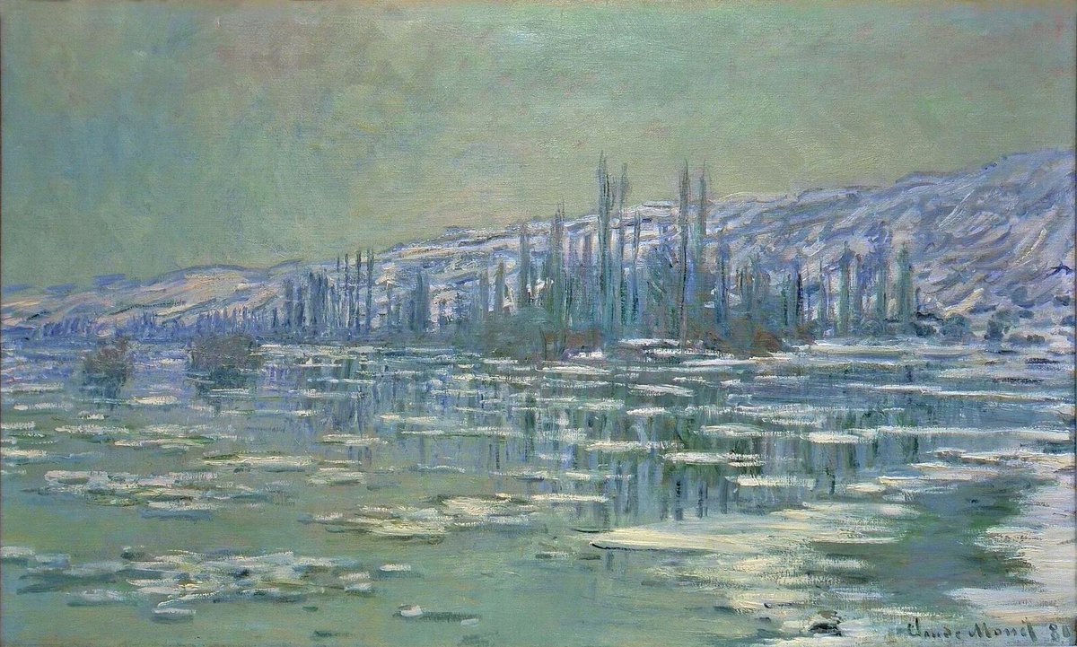 artistmonet's tweet photo. Ice Floes on Siene - 1880 #artbots #monet https://t.co/5OXU1xMYgA